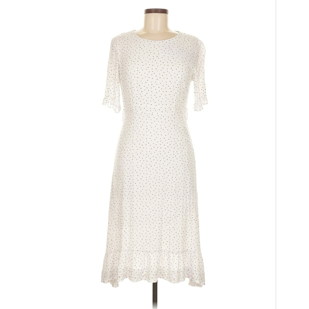 Mittoshop White Polka Dot Dress